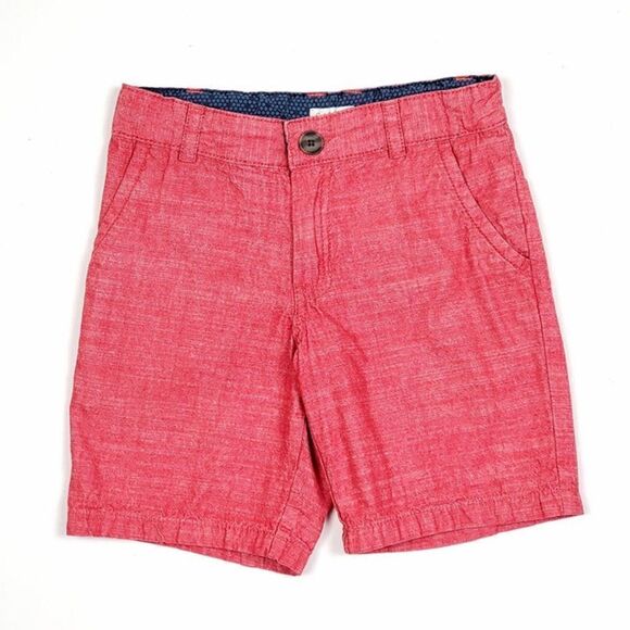 NWT Cat & Jack Boys Flat Front Shorts Red Chambray - Size 12 Adjustable Waist - Picture 1 of 11